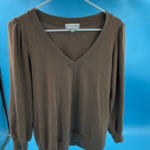 Michael Stars Cocoa V-Neck Pullover